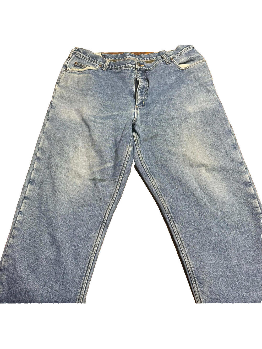 Vintage Lands End Pants Mens 42X30 Distressed Fleece Lined Square Rigger 90s Y2K